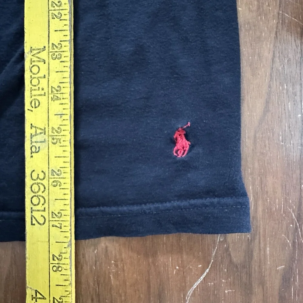 Polo Ralph Lauren T-Shirt‎ Men's XL Black Slim Fit Crew Neck Red Pony